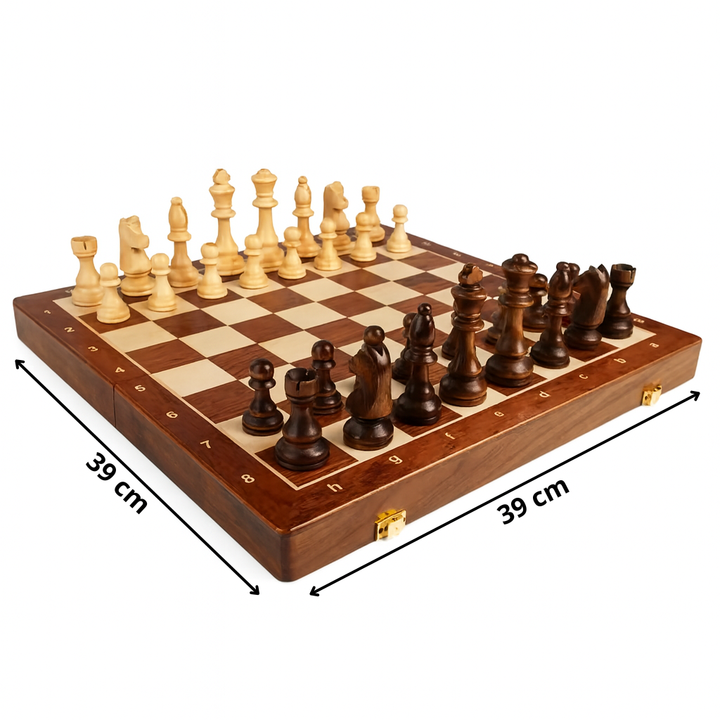 Jeu d'échecs en bois premium