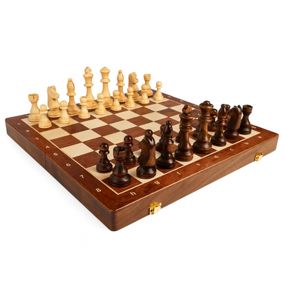 Jeu d'échecs en bois premium