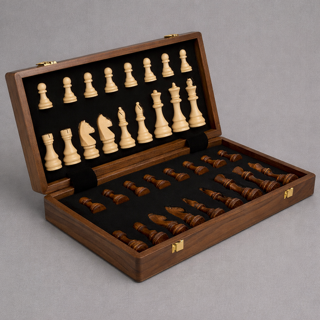 Jeu d'échecs en bois premium