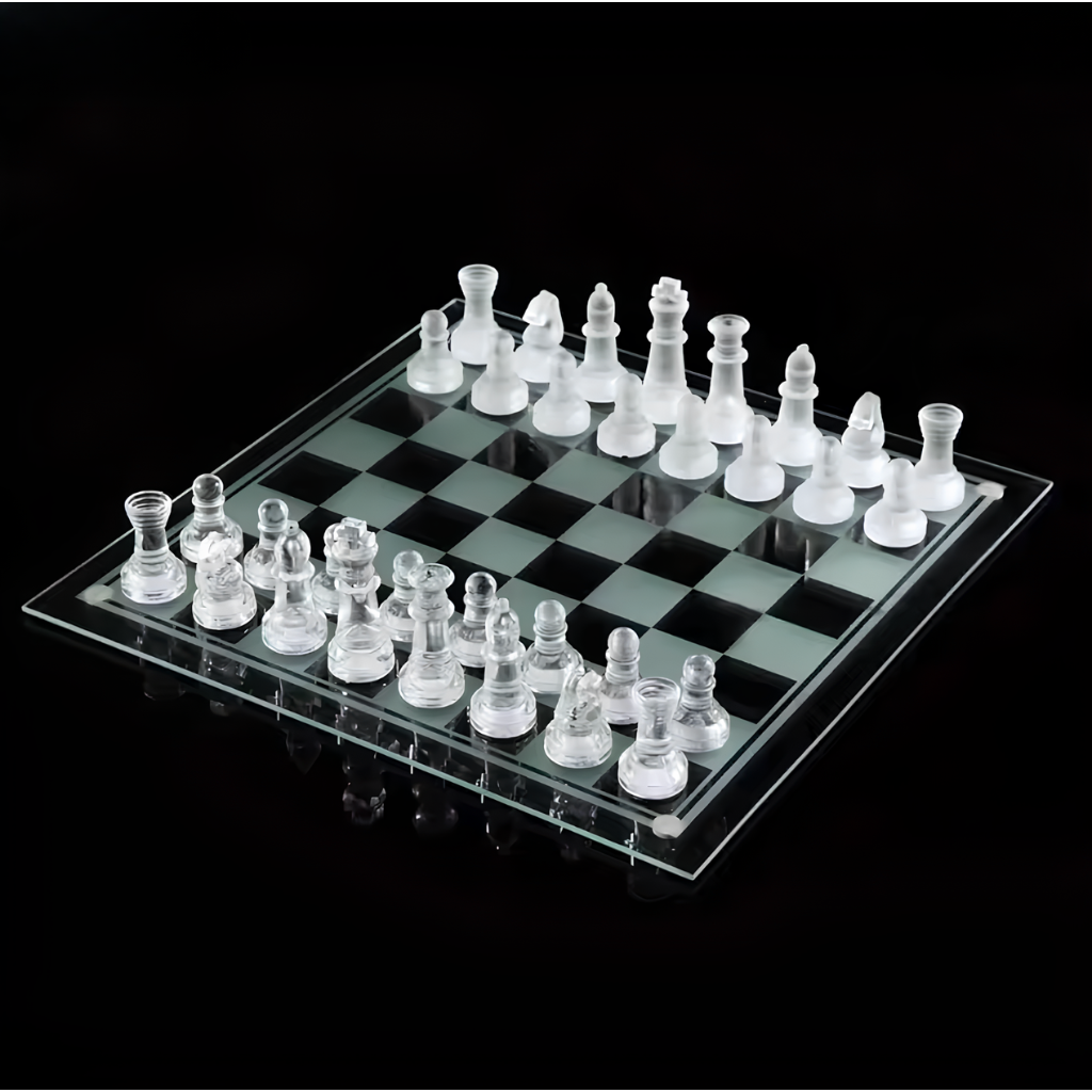 Jeu d'échecs verre